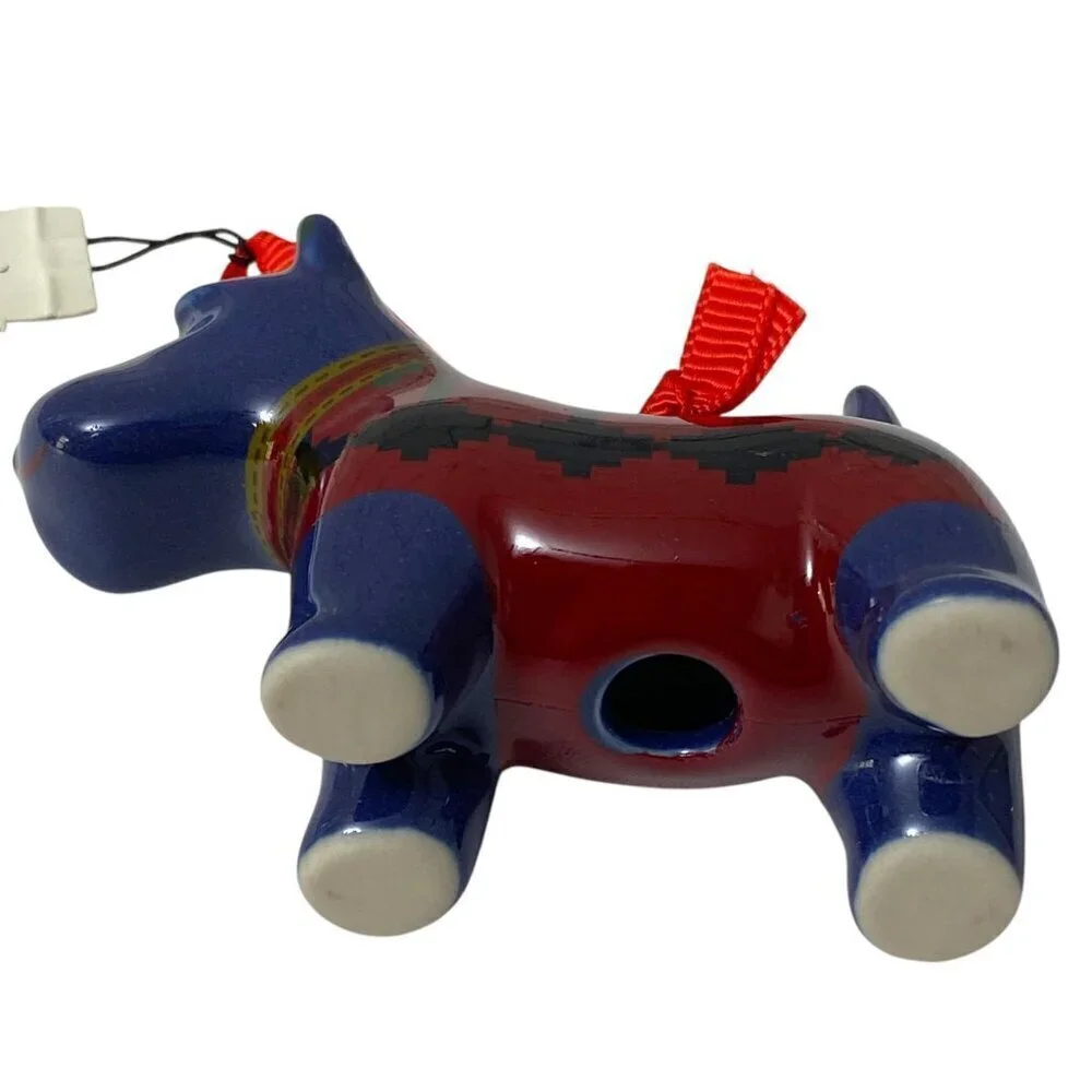 TALBOTS Christmas Ornaments Holiday Car and Dog Ceramic NWT